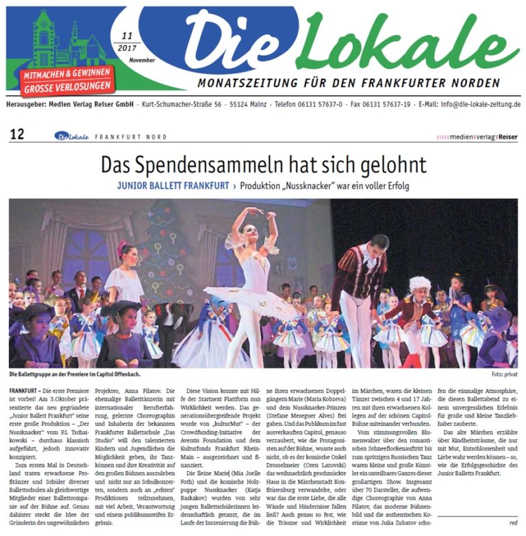 Zeitungsbericht Nussknacker